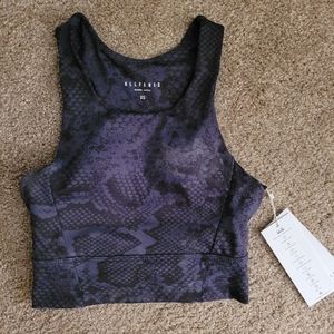 Xs blue snakeskin active top